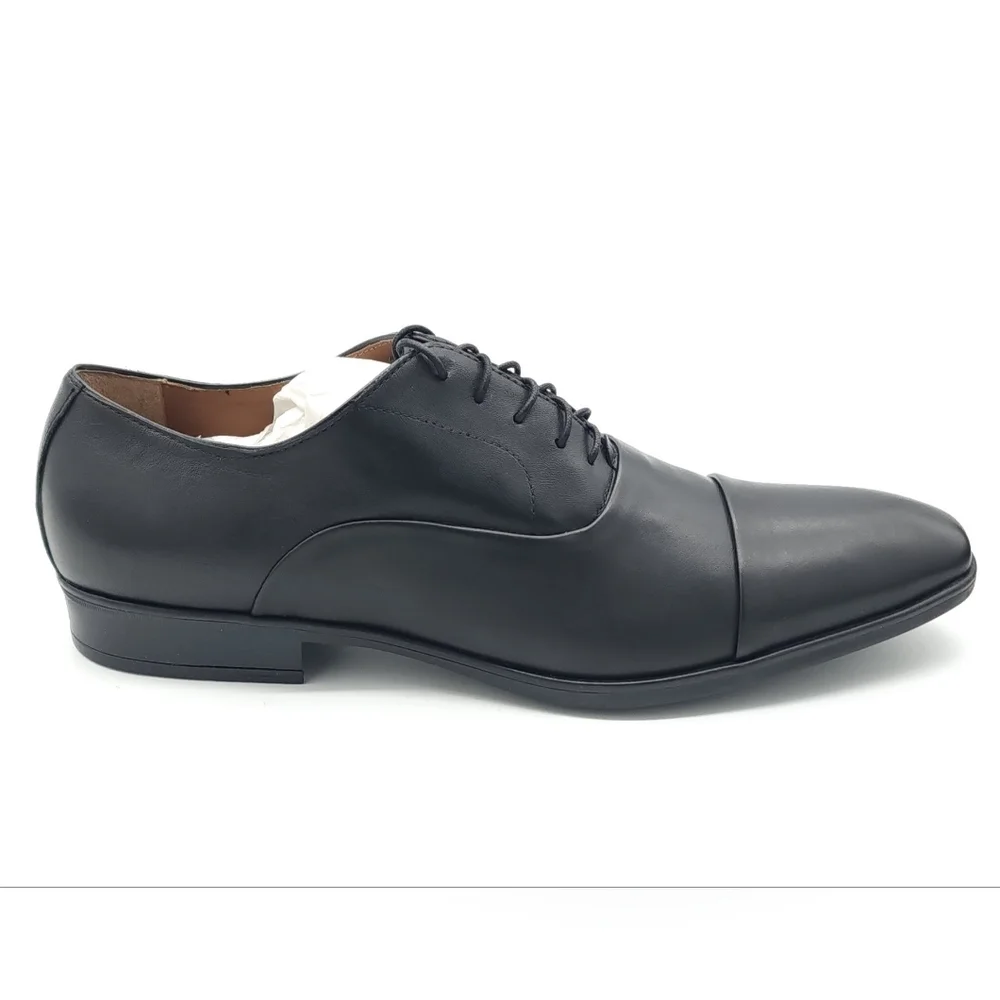Bruno Magli Locascio Black Nappa Leather Cap Toe Oxford BM1LOCA0P Size 13